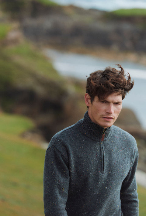 Belleek Troyer Mens Sweater - Grey