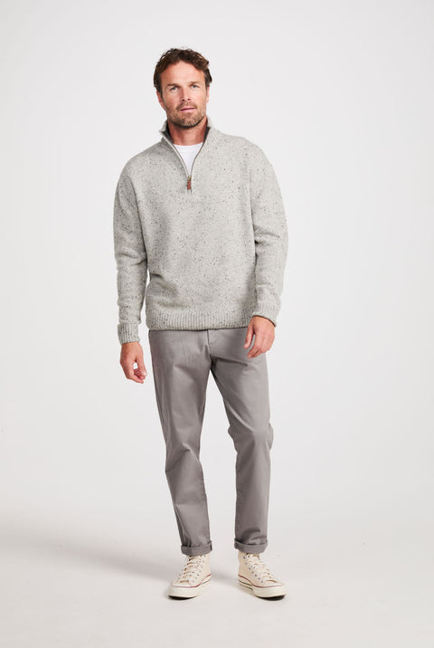 Belleek Troyer Mens Sweater - Grey