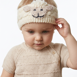Shepley Baby Aran Wool Headband - Cream