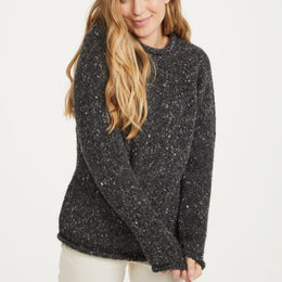 Brackloon Tweed Rollkragenpullover für Damen - Grau