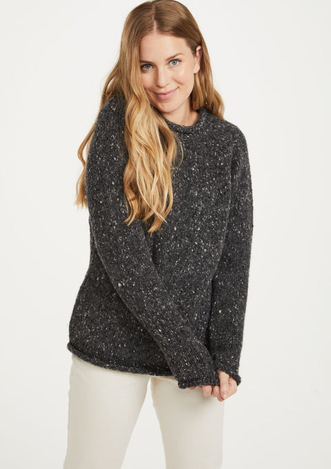100% Wool, sweater, Aran sweater, women's sweater, knitwear, Roll Neck sweater, Ireland