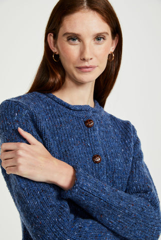 Avondale Ladies Tweed Cardigan - Denim