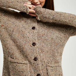 Cardigan en tweed pour femme Avondale - Miel