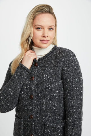 Avondale Ladies Tweed Cardigan - Grey