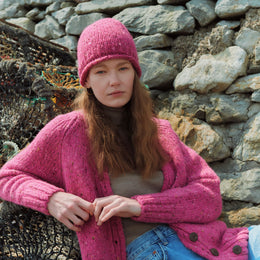 Bonnet à ourlet roulé Hazelwood - Rose