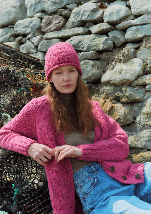 Bonnet à ourlet roulé Hazelwood - Rose