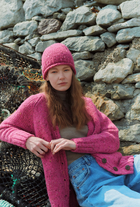 Hazelwood Roll Hem Beanie - Pink
