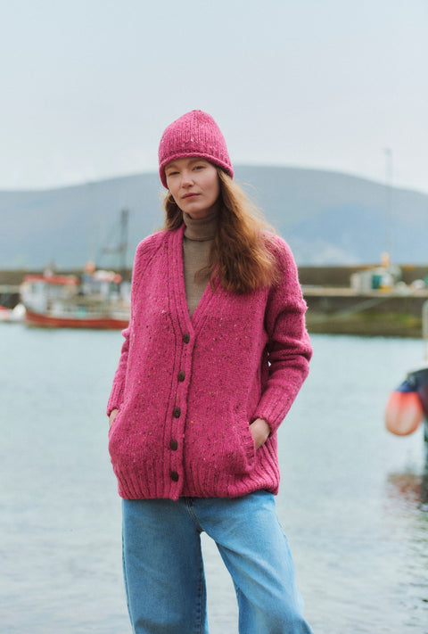 Hazelwood Roll Hem Beanie - Pink