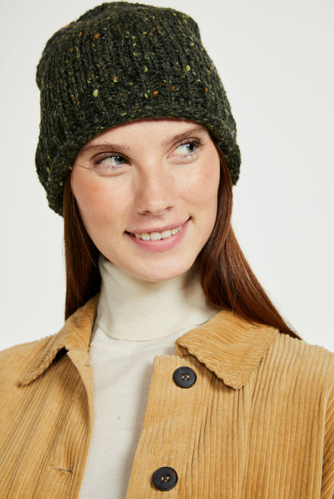 Hazelwood Beanie mit Rollsaum - Grün