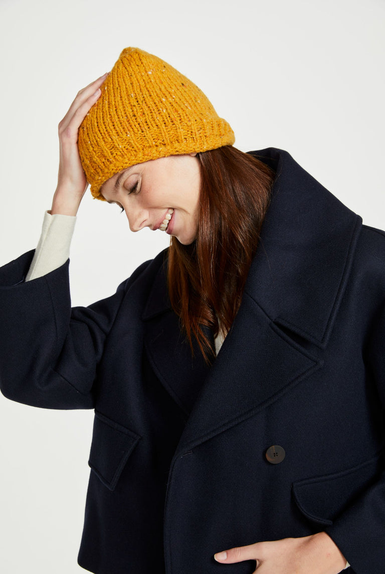 Hazelwood Roll Hem Beanie - Yellow