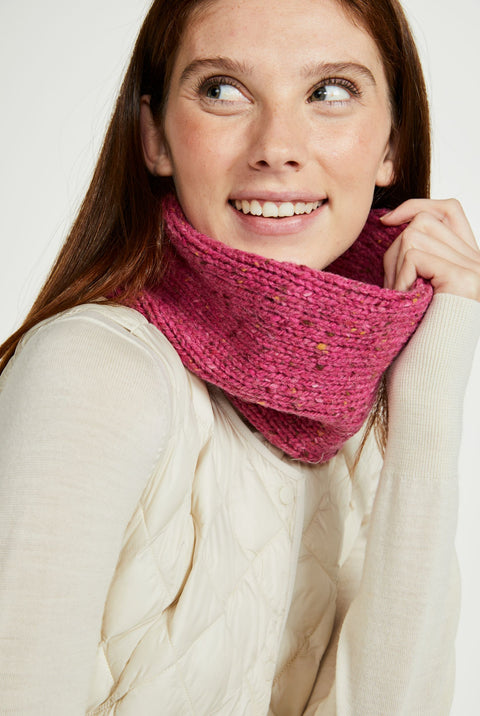 Slish Nepped Snood - Pink