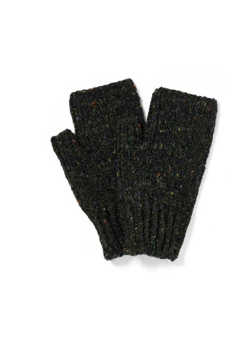 Glenfarne Nepped Fingerless Mitts - Green