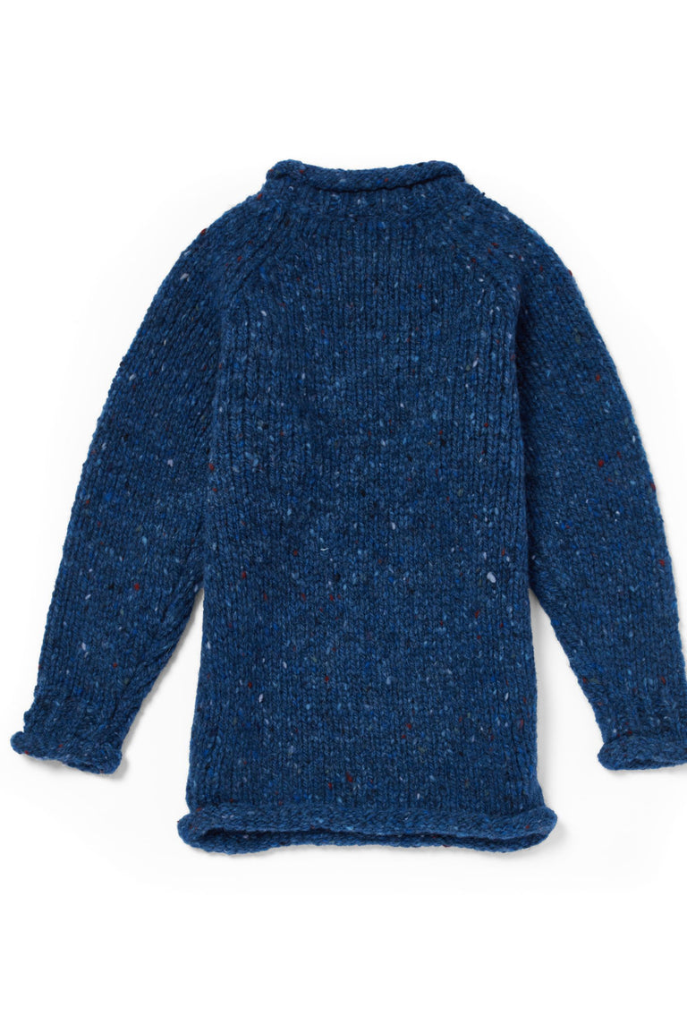 Pull col roulé raglan pour enfant Brackloon Óg - Bleu marine