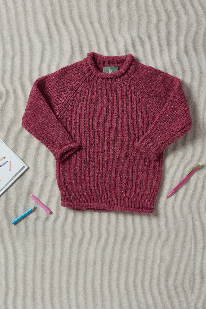 Children's knitwear, Knitwear for baby, baby aran wool, wool, Ireland, baby roll neck sweater