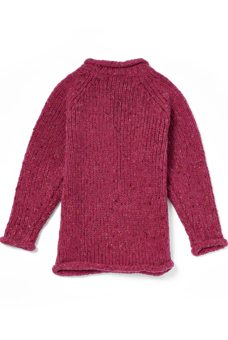 Pull col roulé raglan pour enfant Brackloon Óg - Rose