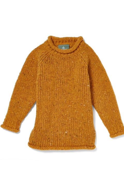 Pull col roulé raglan pour enfant Brackloon Óg - Jaune