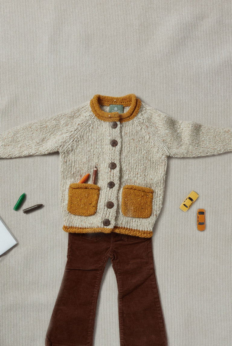 Cardigan à col roulé pour enfants Solas - Sunshine