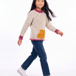 Pull col roulé pour enfant avec poche Greine - Sunset