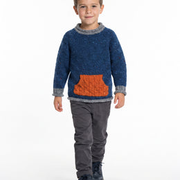 Pull col roulé enfant avec poche Gréine - Eclipse