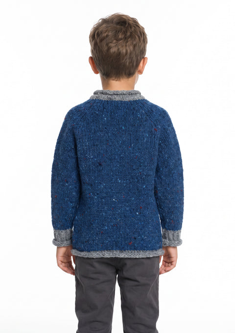 Gréine Children’s Roll Neck with Pocket - Eclipse