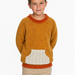 Col roulé pour enfant avec poche Greine - Sunglow