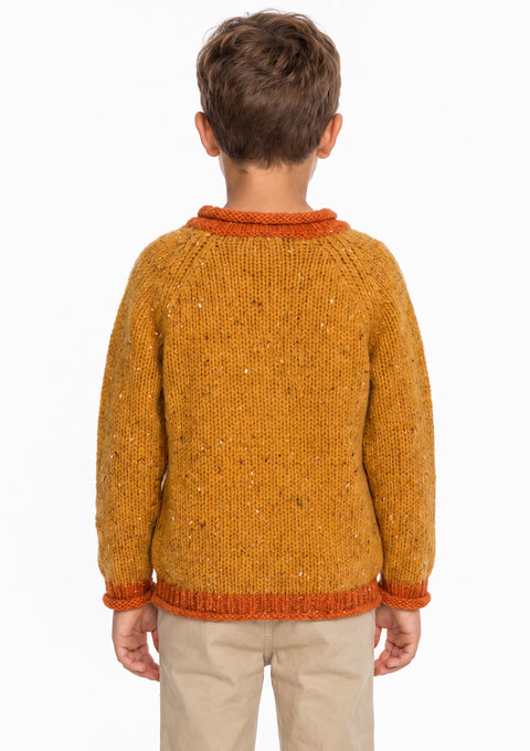 Gréine Children’s Roll Neck with Pocket - Sunglow