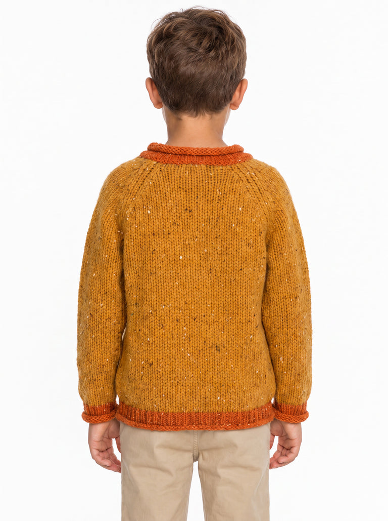 Col roulé pour enfant avec poche Greine - Sunglow
