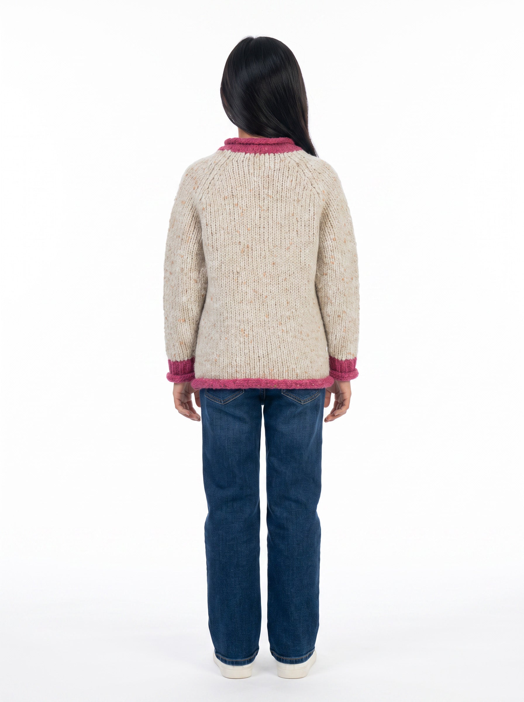 Gréine Children’s Roll Neck with Pocket - Sunset