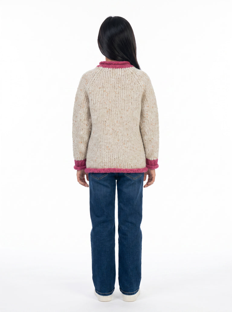 Pull col roulé pour enfant avec poche Greine - Sunset