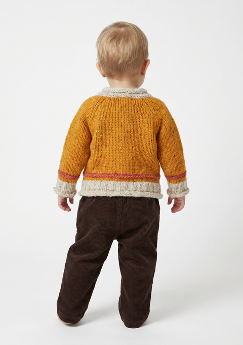 Réalta Baby Roll Neck Cardigan- Starlight