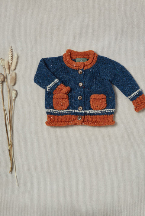 Realtá Baby Roll Neck Cardigan- Twinkle