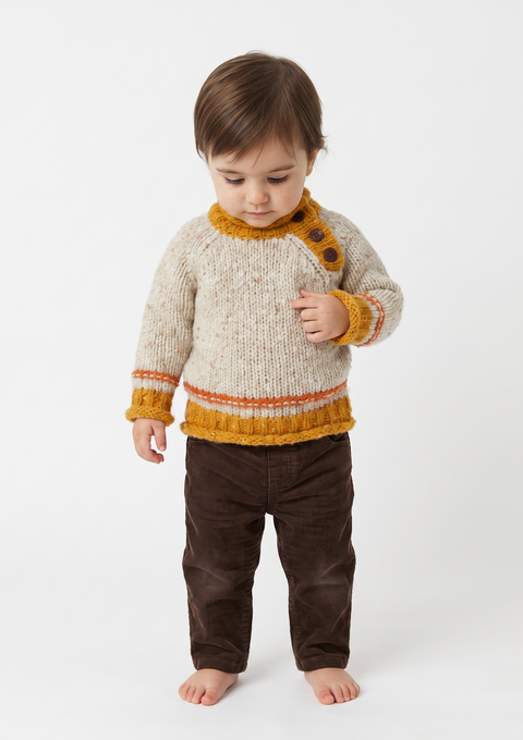 Gealach Baby Roll Neck Crew - Starbright