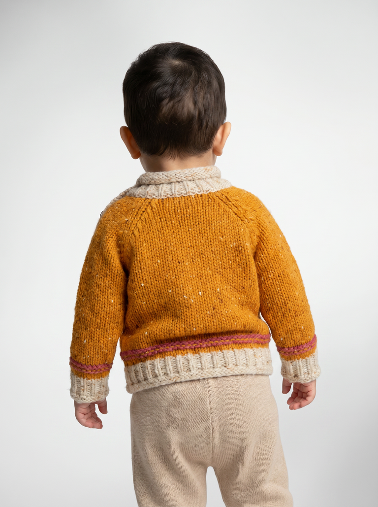 Gealach Baby Roll Neck Crew - Starlight