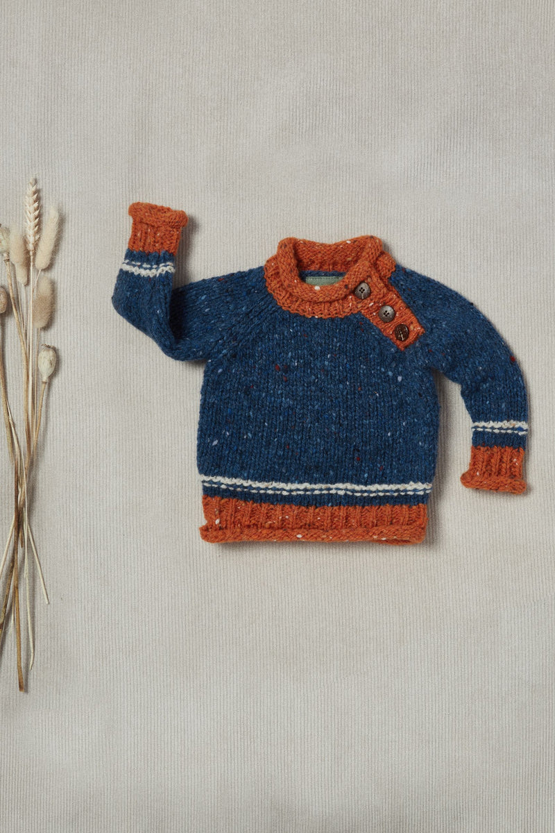 Children's knitwear,K nitwear for baby ,baby aran wool ,wool, Ireland, baby roll neck sweater