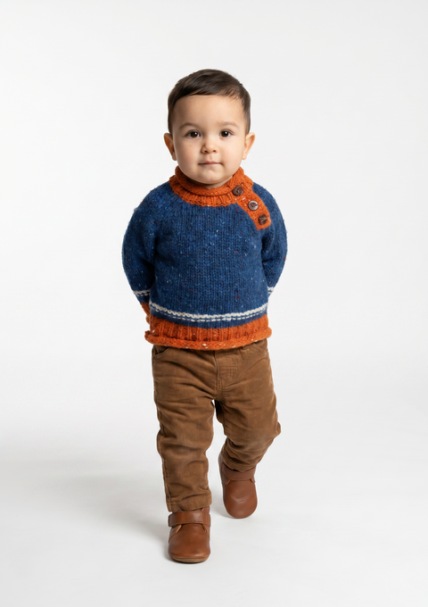 Gealach Baby Roll Neck Crew -Twinkle