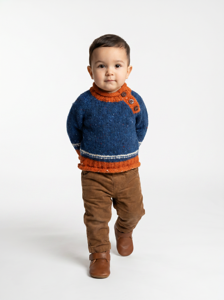 Gealach Baby Roll Neck Crew -Twinkle