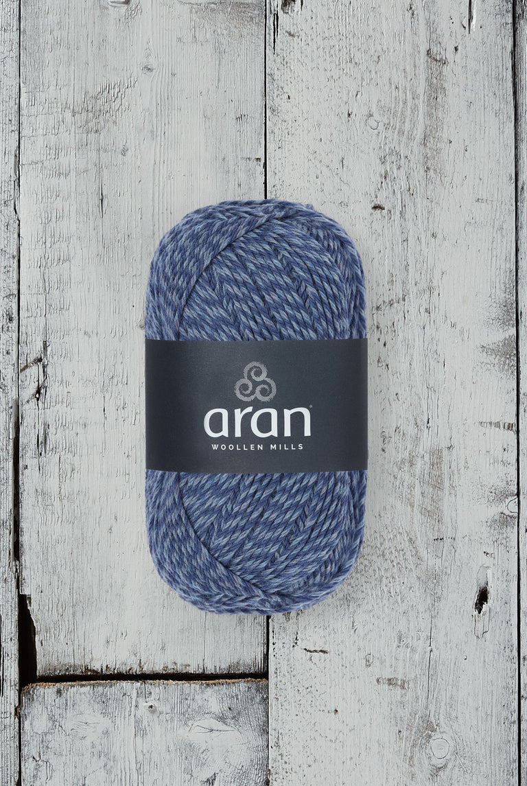 100 % Merino Aran Garn - Denim