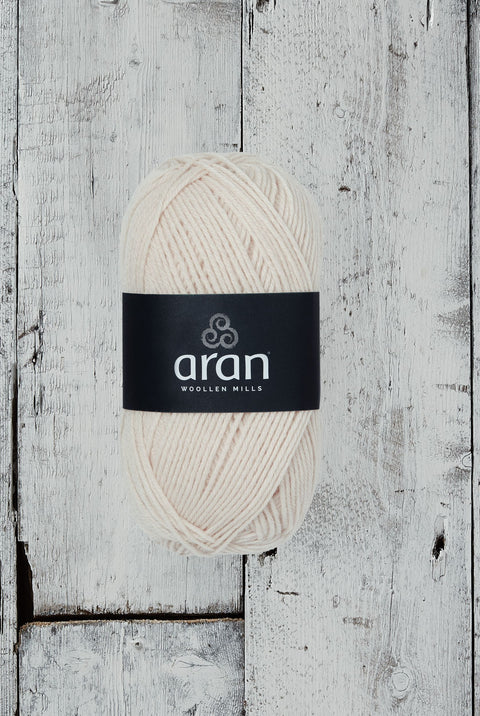 100% Merino Aran Yarn - Cream