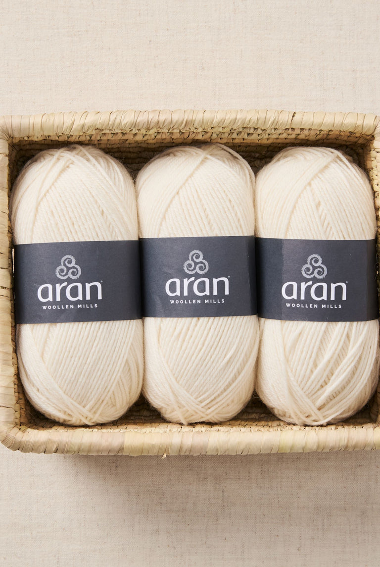 100 % Merino Aran Garn – Creme