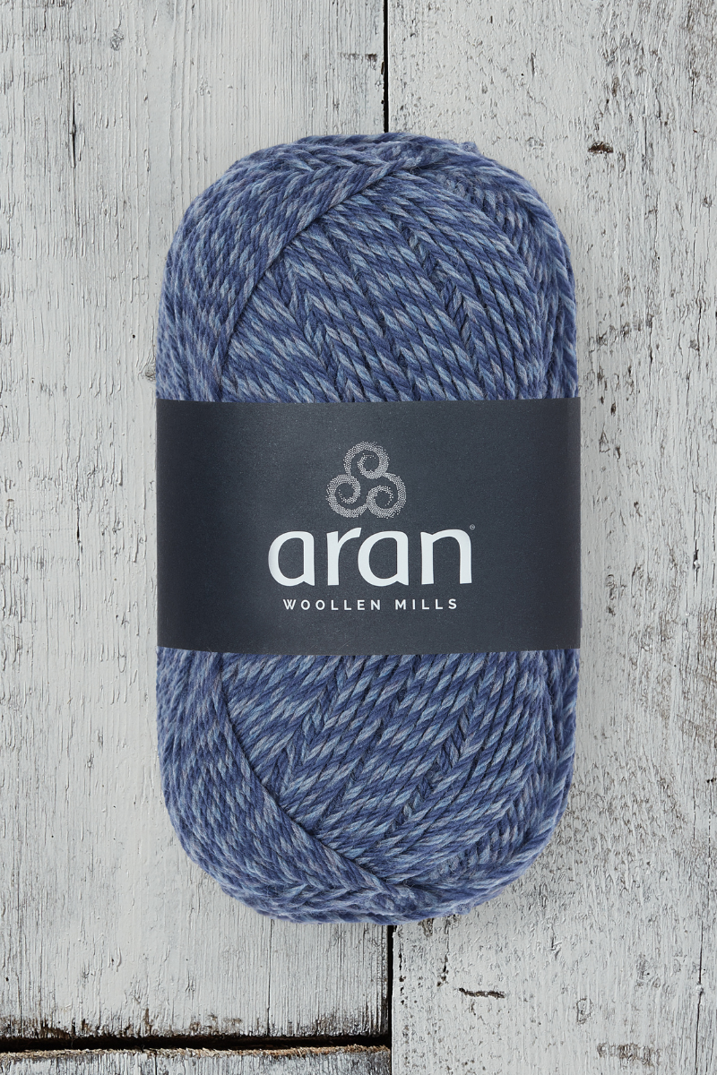 100% Merino Aran Yarn - Blue