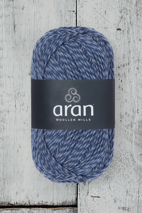 100% Merino Aran Yarn - Blue
