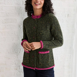 Cardigan raglan pour femme Glenariff - Avoine