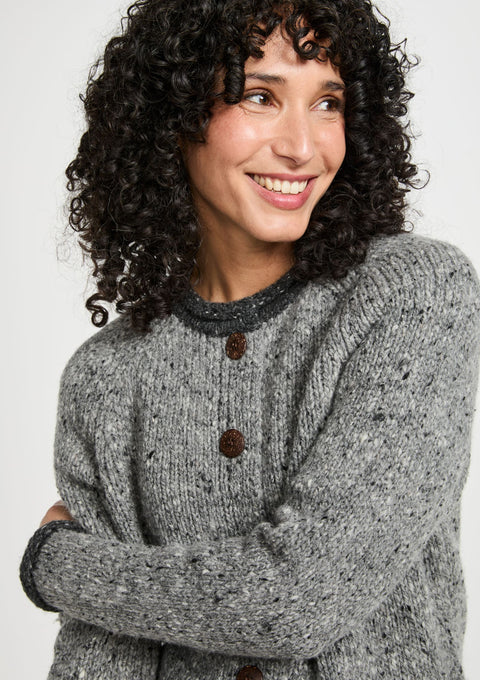  Ladies cardigan, sweater, women sweater, cardigan, jumper,aran, wool, Ireland, knitwear,100% wool,grey