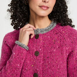 Glenariff Raglan-Cardigan für Damen - Hafer