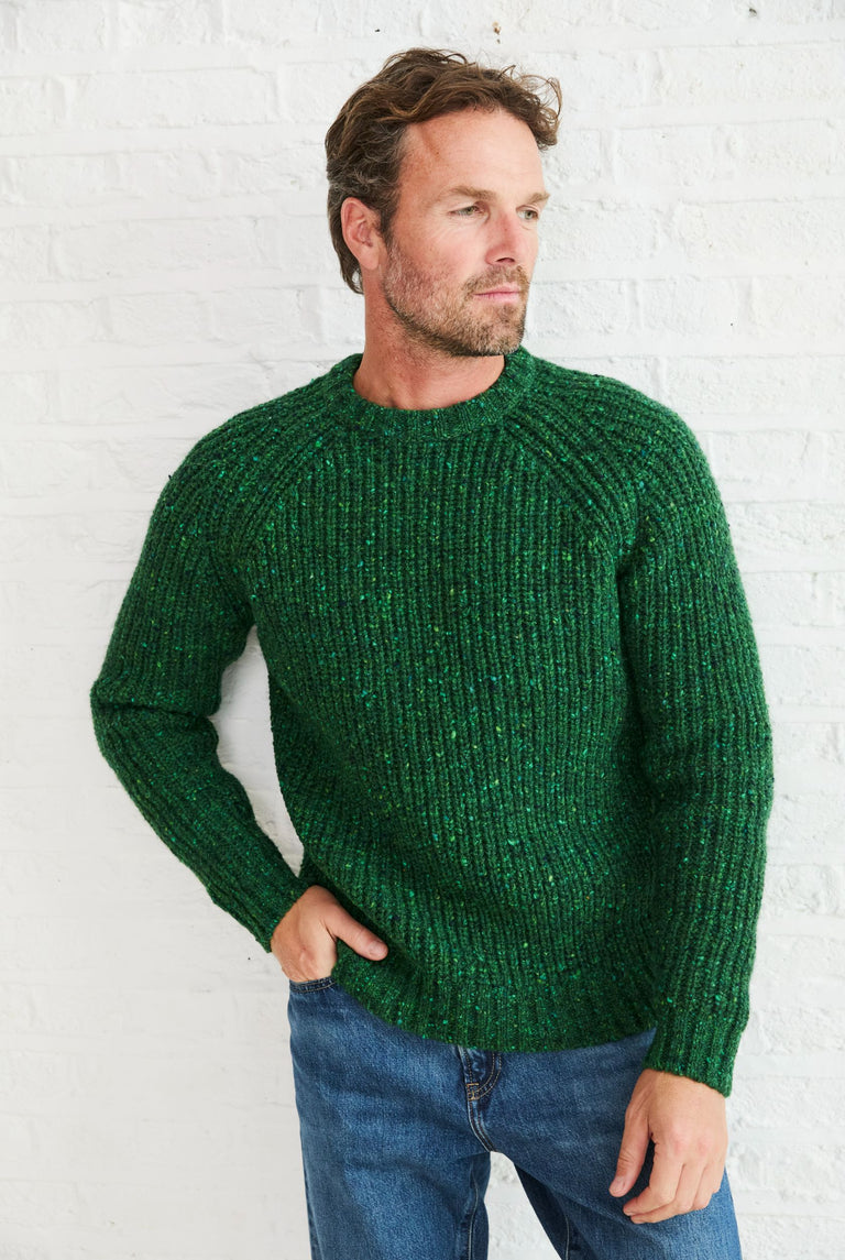 Killykeen Mens Fisherman Ribbed Crew - Green