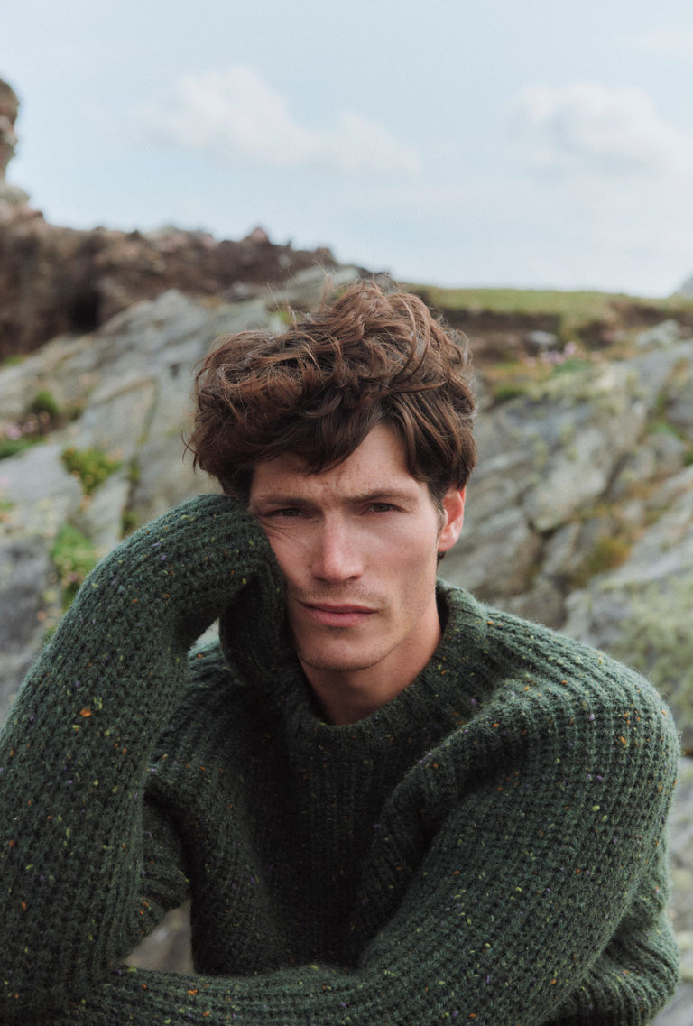 Killykeen Mens Fisherman Ribbed Crew - Green