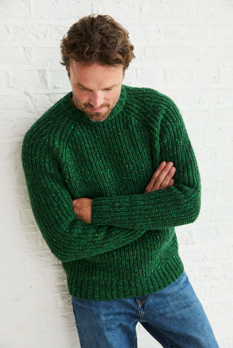 Killykeen Mens Fisherman Ribbed Crew - Green