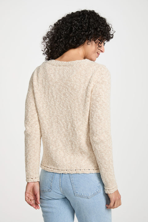 Epona Cotton-Linen Cardigan - Cream