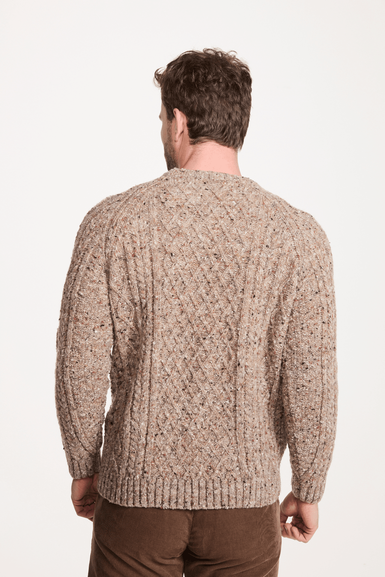Raheen Tweed Rollkragenpullover für Herren - Hellgrün