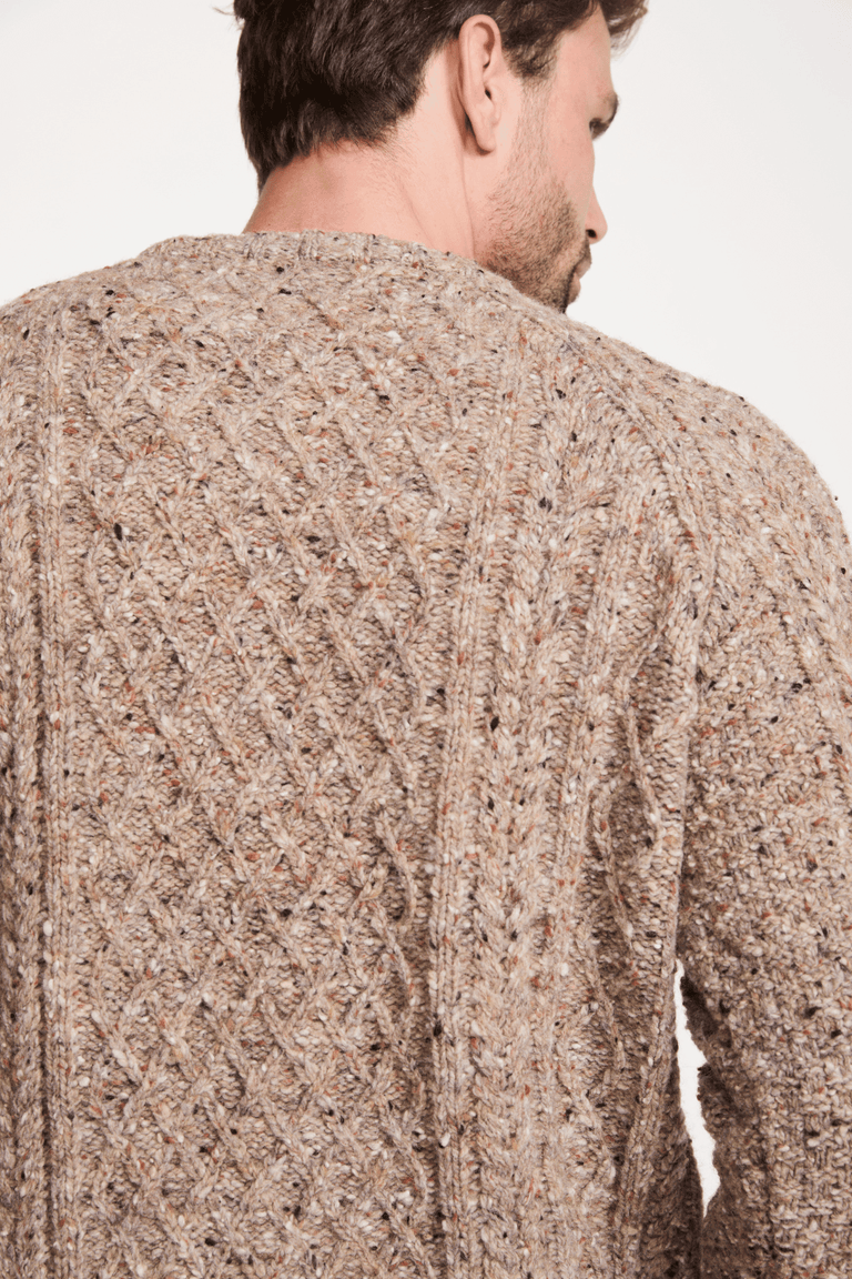 Raheen Tweed Rollkragenpullover für Herren - Hellgrün